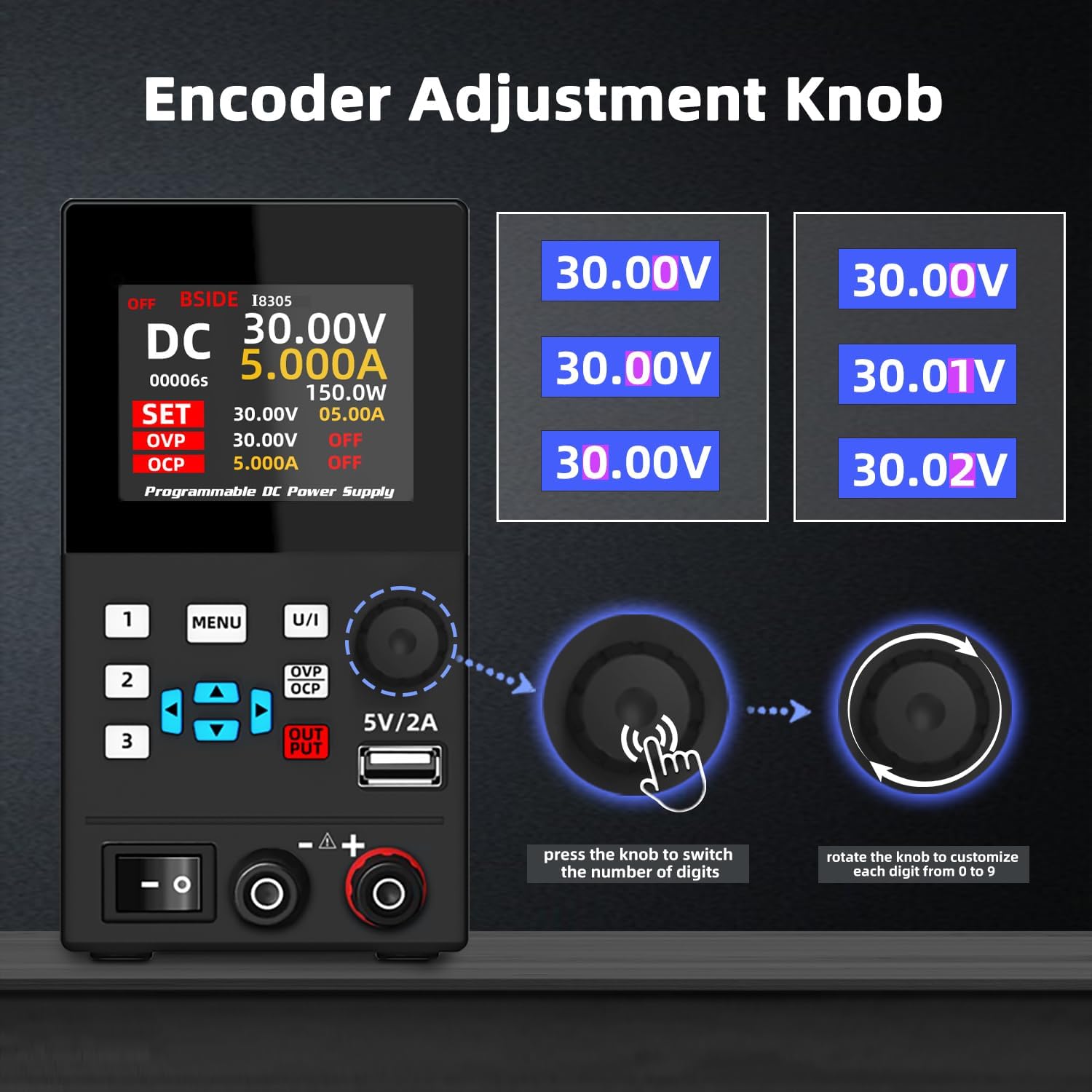 BSIDE DC Laboratory Regulated  - Programmable Dc Power Supply 30V 10A ulasan dan harga