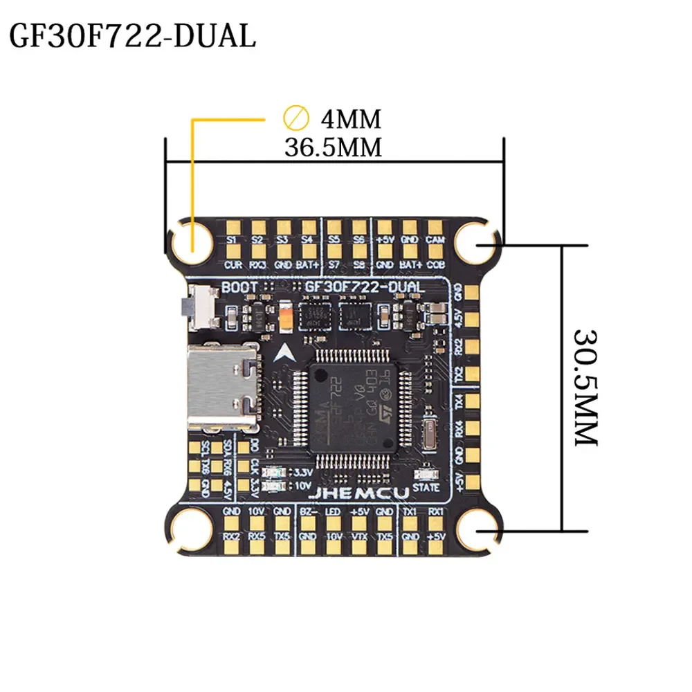 UniFlyJHEMCU F7 Stack F722 Dua - Fpv Flight Controller F7 Stack 60A ulasan dan harga